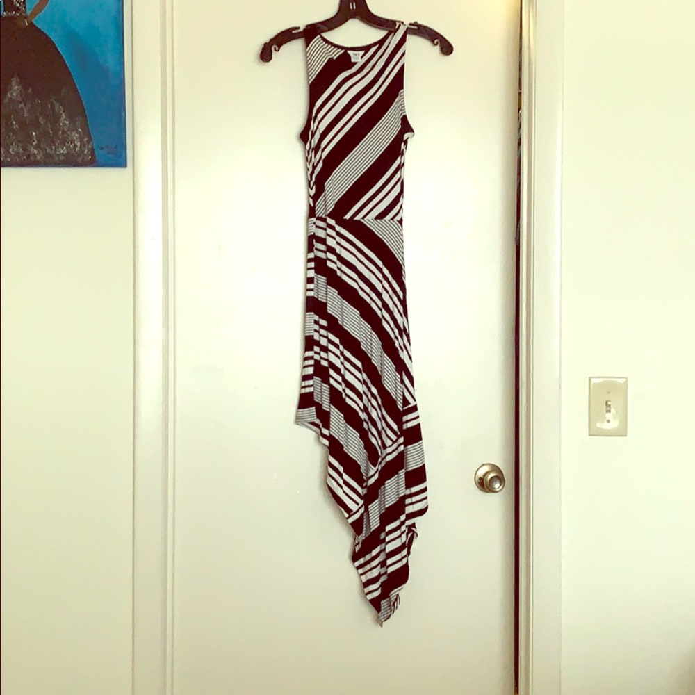 Black and white stripe dress